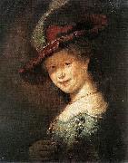 REMBRANDT Harmenszoon van Rijn Portrait of the Young Saskia painting